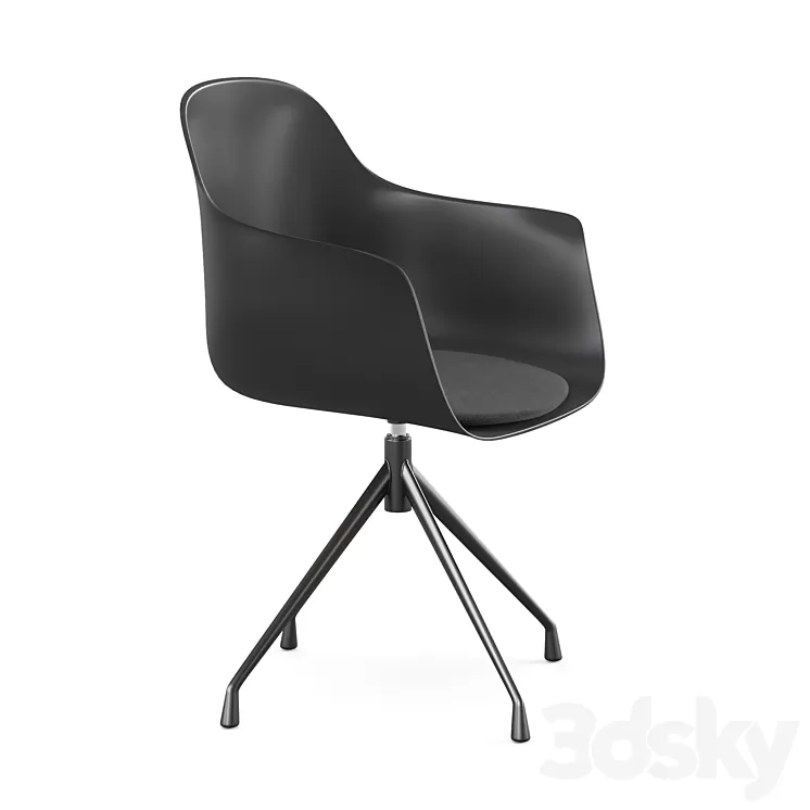 Office swivel black chair Wapong LA REDOUTE INTERIEURS 3D Model