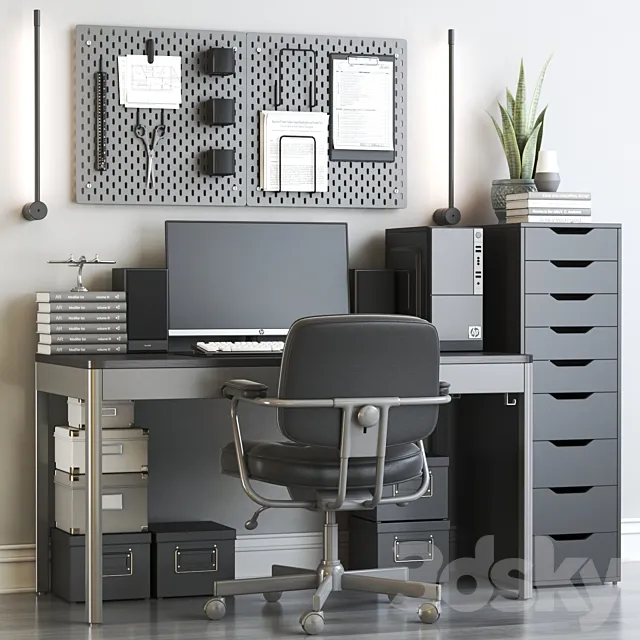 Office workplace 99 3D Model Office workplace 99 3D Model