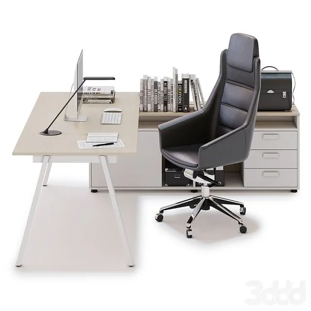 Office workspace LAS 5TH ELEMENT (v15) 3D Model