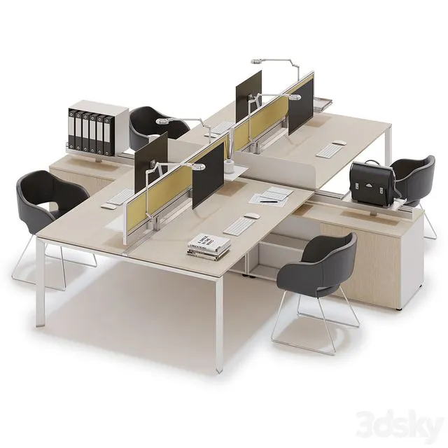 Office workspace LAS 5TH ELEMENT (v4) 3D Model
