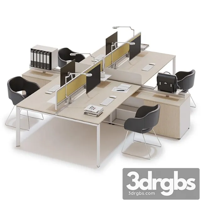 Office Workspace Las 5th Element V4 3D Model Download