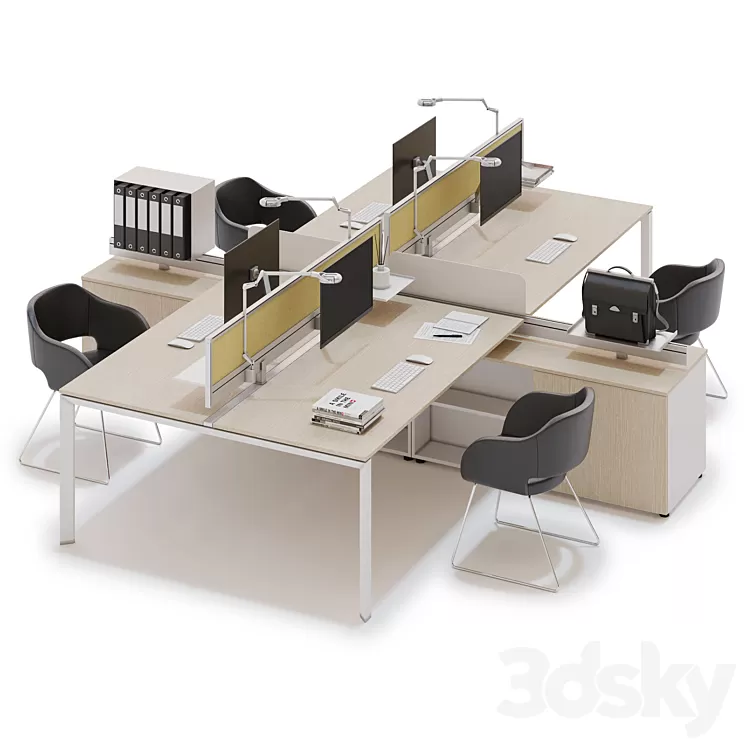 Office workspace LAS 5TH ELEMENT (v4) 3D Model Office workspace LAS 5TH ELEMENT (v4) 3D Model