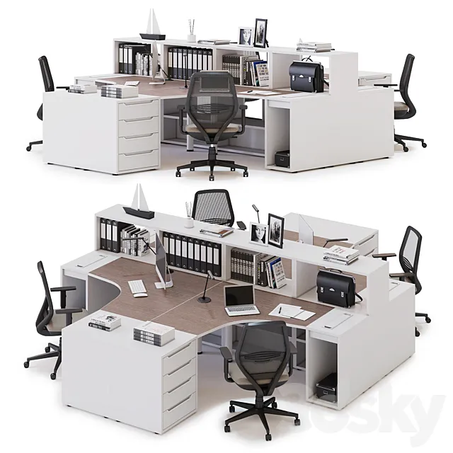 Office workspace LAS LOGIC (v13) 3D Model
