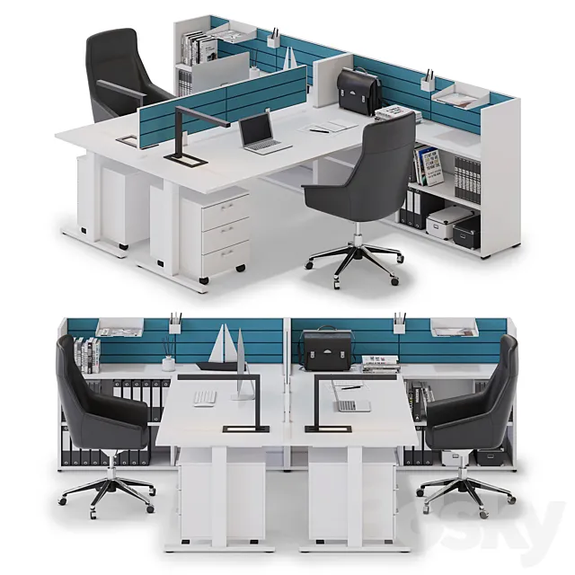 Office workspace LAS OXI (v5) 3D Model