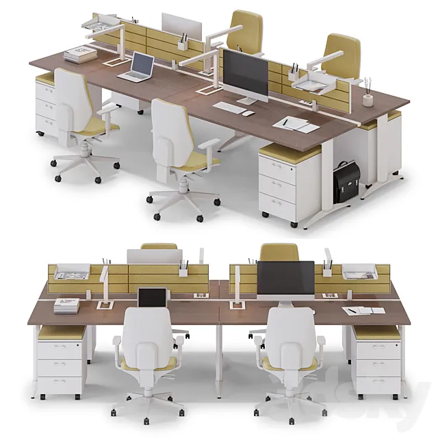 Office workspace LAS OXI (v6) 3D Model