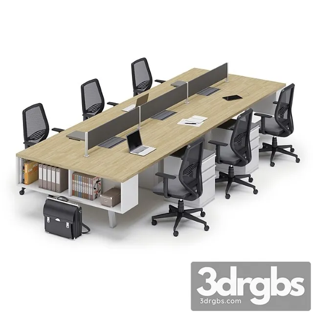 Office workspace uhuru (part1) 2 3D Model Download