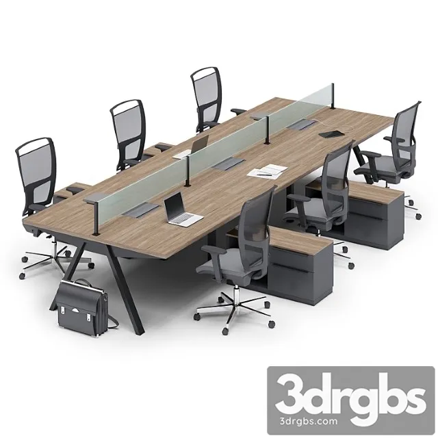 Office workspace uhuru (part2) 2 3D Model Download