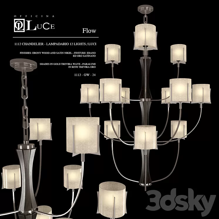 Officina-Luce Flow 1112-GW-24 3D Model Officina-Luce Flow 1112-GW-24 3D Model