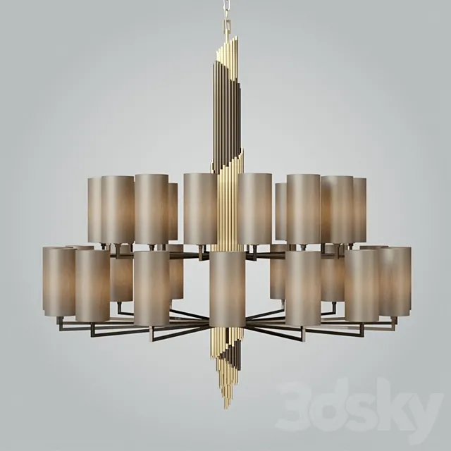 Officina Luce “SHINE” Chandelier – 2811 3D Model Officina Luce “SHINE” Chandelier – 2811 3D Model