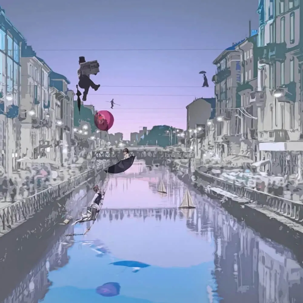 Officinarkitettura – Wallpaper Navigli 3D Model Officinarkitettura – Wallpaper Navigli 3D Model