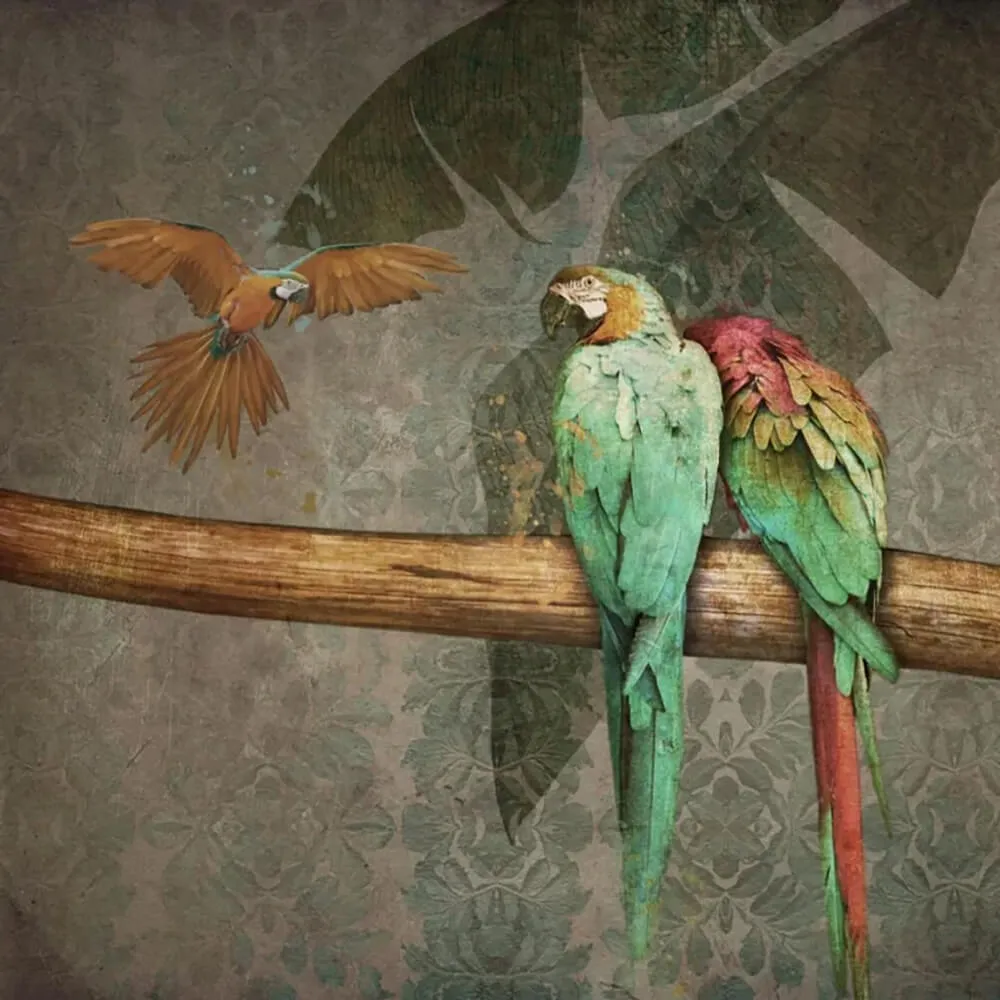 Officinarkitettura – Wallpaper Parrots 3D Model Officinarkitettura – Wallpaper Parrots 3D Model