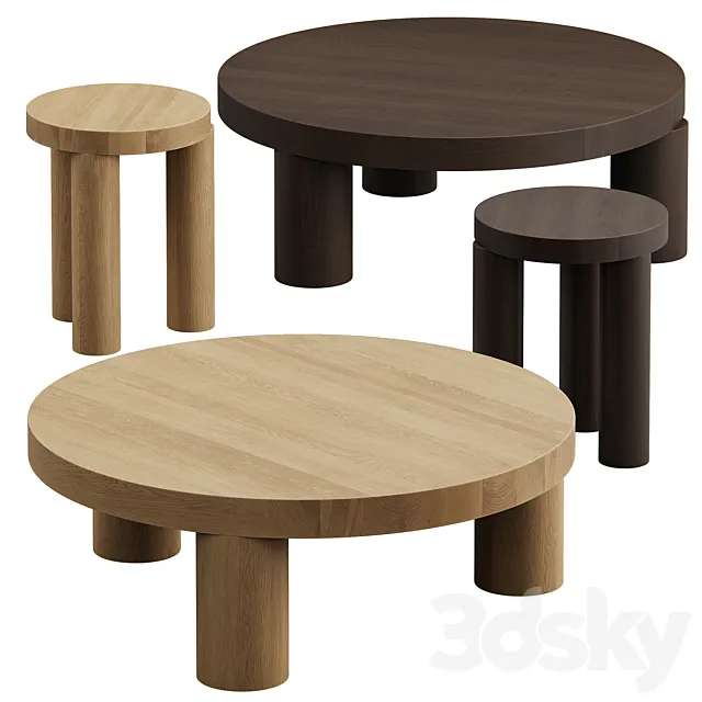 Offset Coffee&Side Tables By Resident Lighting 3D Model Offset Coffee&Side Tables By Resident Lighting 3D Model