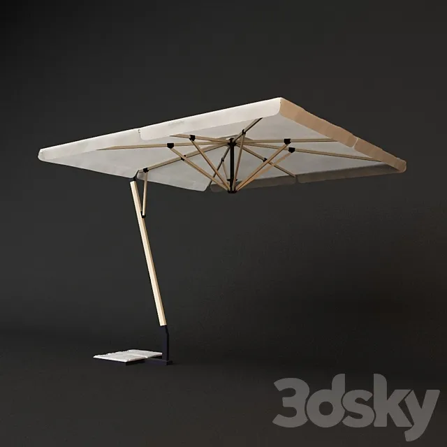 Offset patio umbrella RELAX Gibus _ umbrella stand shifted RELAX Gibus 3D Model