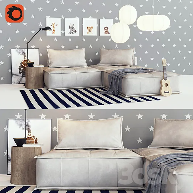 OGDEN MODULAR CHAIR 3D Model