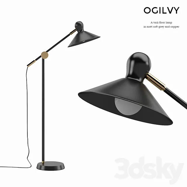 Ogilvy Task Floor Lamp 3D Model Ogilvy Task Floor Lamp 3D Model