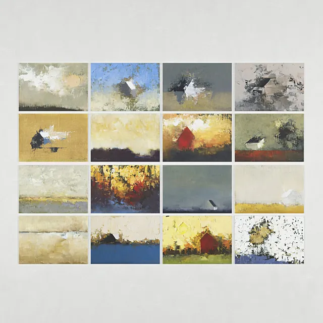 Oil Painting Landscape Painting by Seminary Road 3D Model