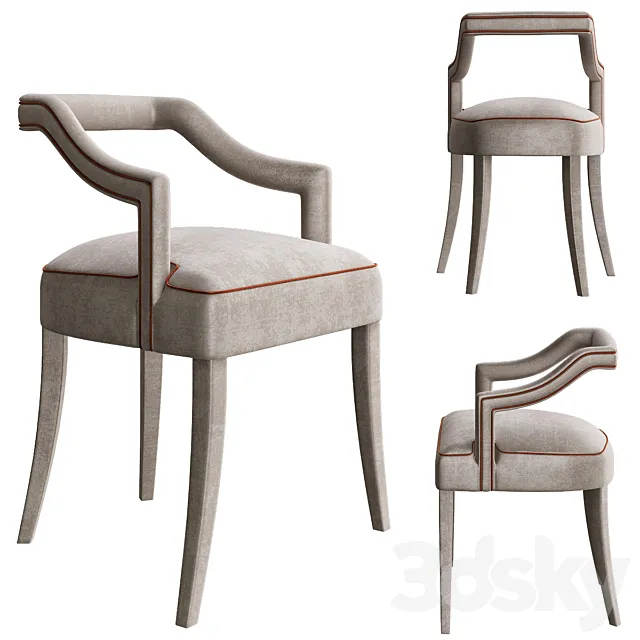 Oka dining chair bu Brabbu 3D Model Oka dining chair bu Brabbu 3D Model
