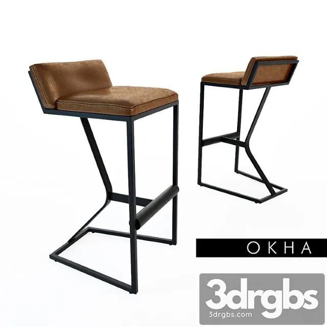 Okha Faye barstool 2 3D Model Download Okha Faye barstool 2 3D Model Download