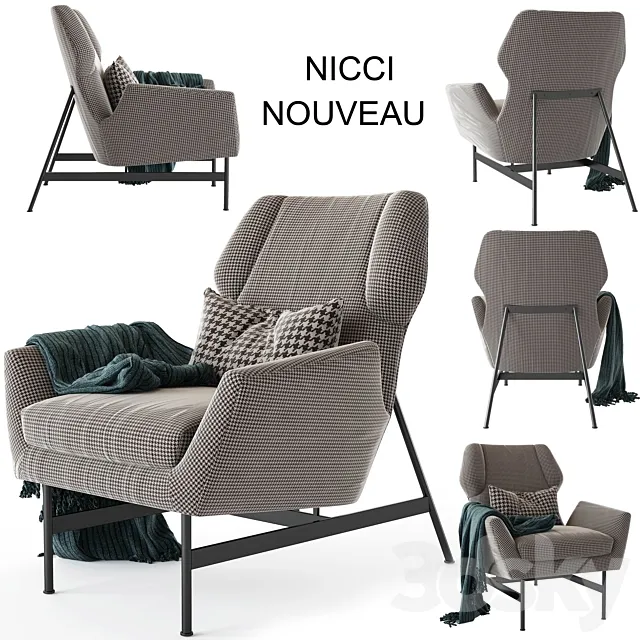 okha.nicci.nouveau.armchair 3DModel okha.nicci.nouveau.armchair 3DModel