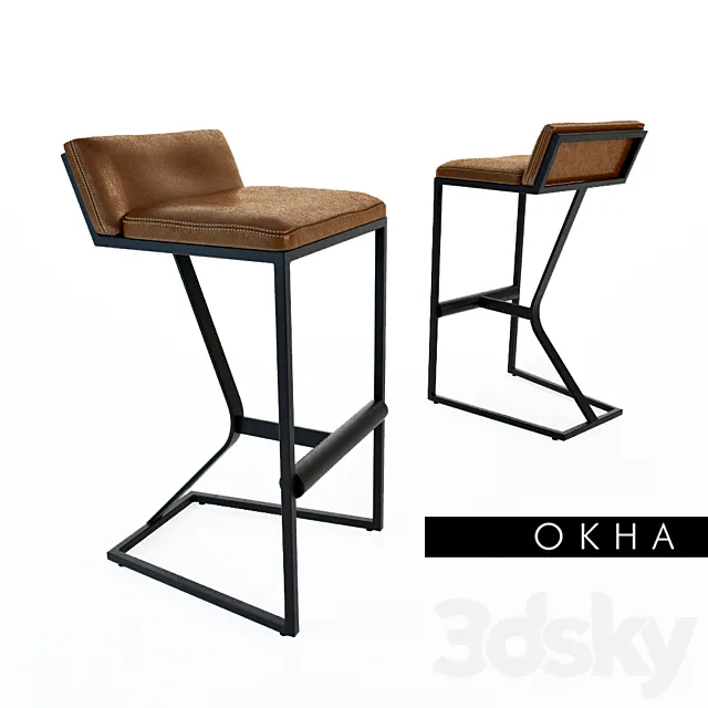 OKHA_FAYE Barstool 3D Model