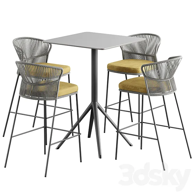 Ola Chair Bar OTX Table 3DModel