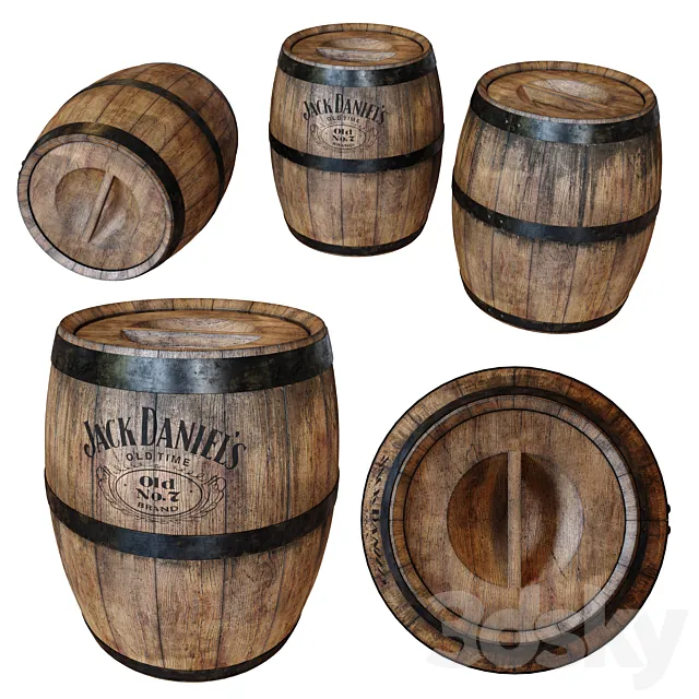 Old Barrel 3D Model Old Barrel 3D Model