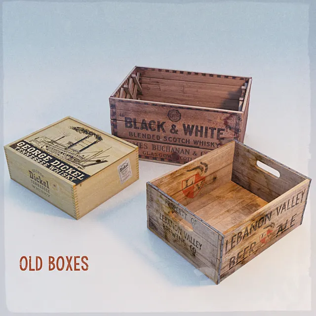 old boxes 3D Model old boxes 3D Model
