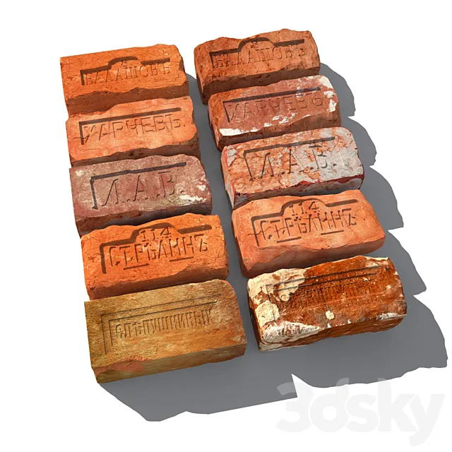 Old bricks 3D Model Old bricks 3D Model