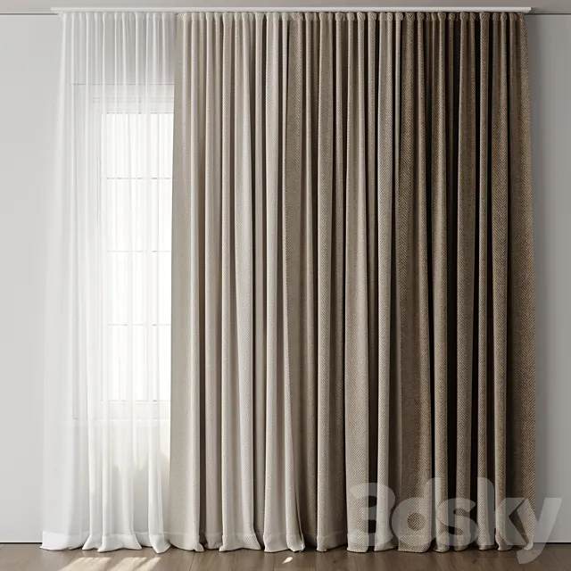 Old Curtain for Interior 117 3D Model Old Curtain for Interior 117 3D Model