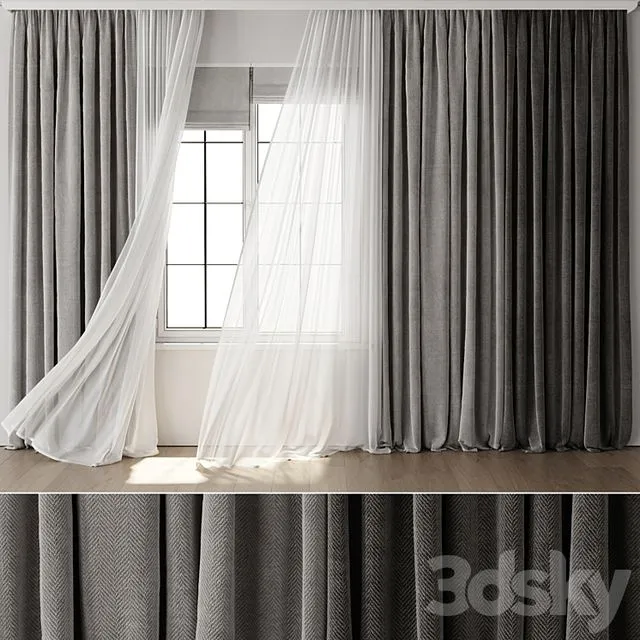 Old Curtain for Interior 118 3D Model Old Curtain for Interior 118 3D Model