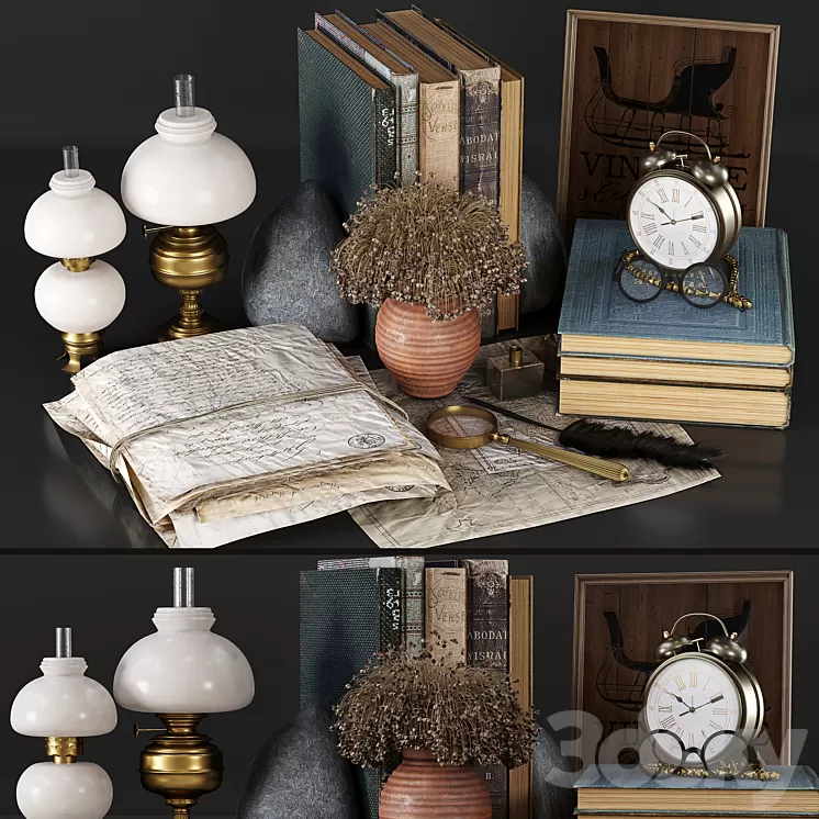 Old decorativ set 3D Model