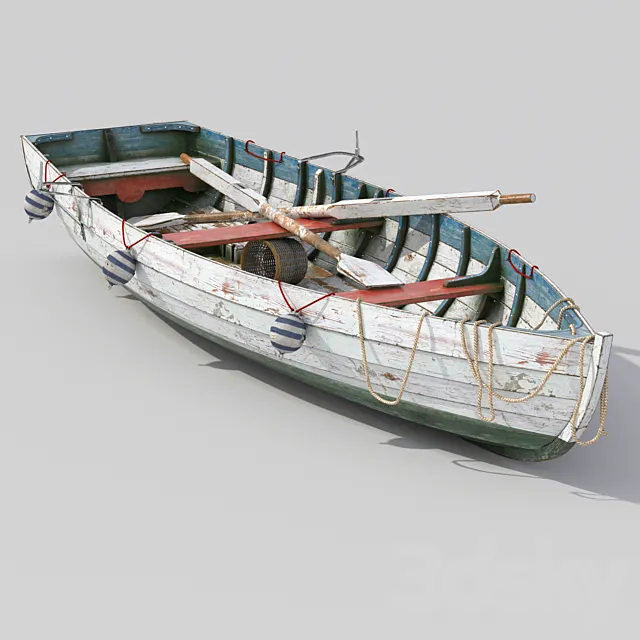 Old fishing boat 3D Model