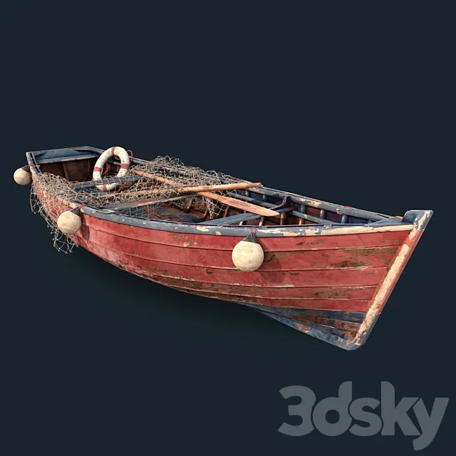 old fishing boat 3D Model