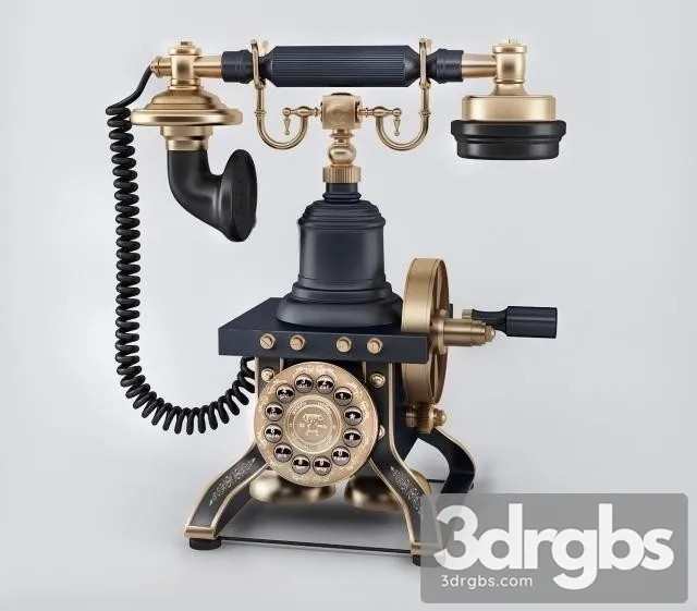 Old Luxury Telephone 3D Model Download