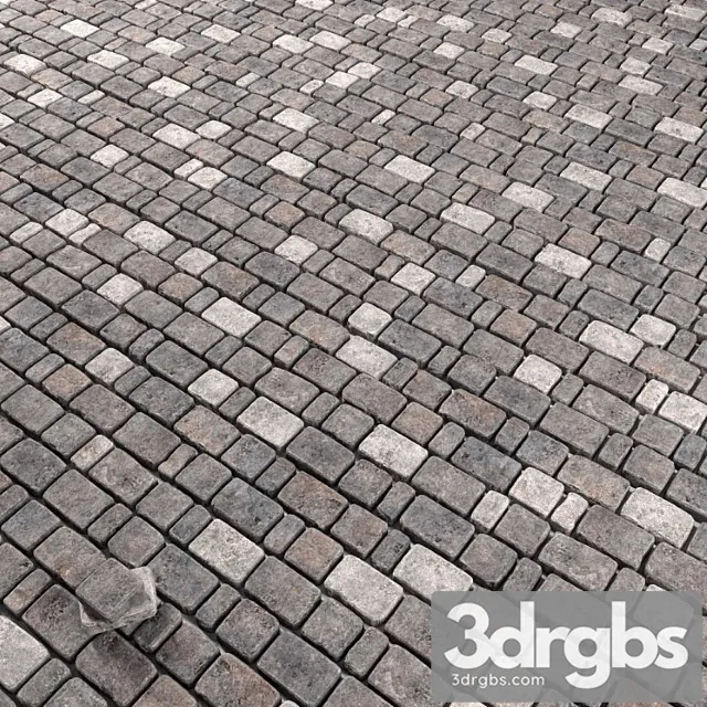 Old Stone Paving 3D Model Download