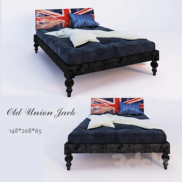 Old Union Jack Bed 3dmodel - 3dsky Decor Helper