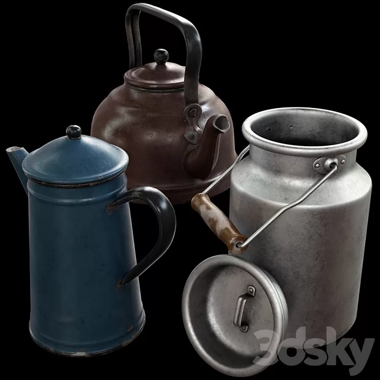 Old utensils 3D Model