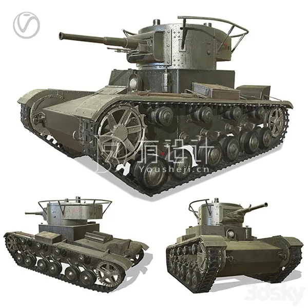 Old_Soviet_T-26_tank – 3523 Old_Soviet_T-26_tank – 3523