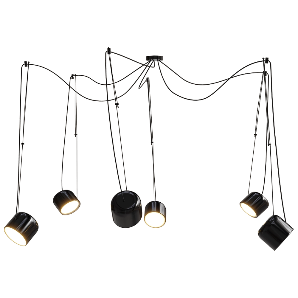 Ole lighting – Pendant lamp PACO 6 lampshades 3D Model