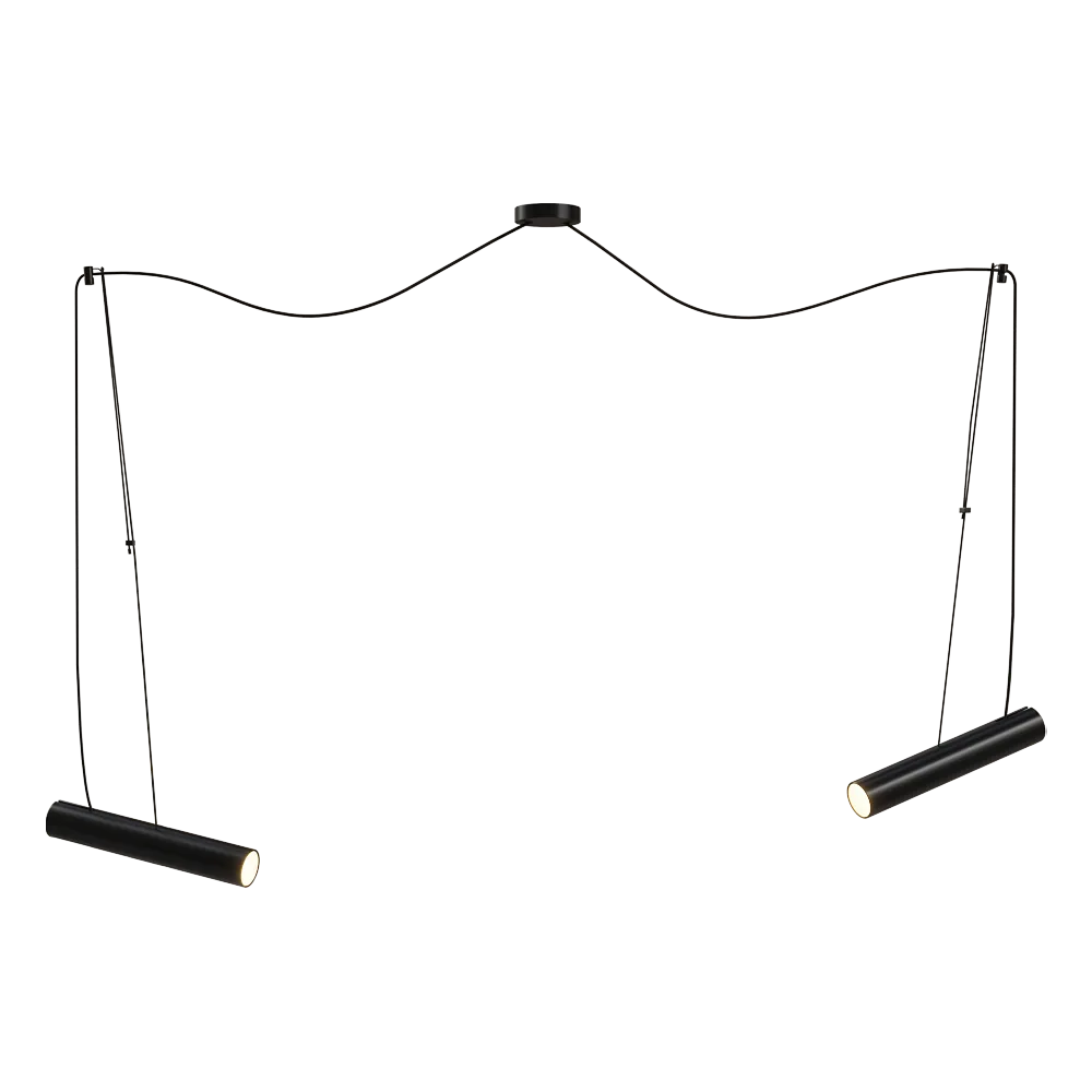 Ole lighting – Pendant lamp PEPO with 2 spotlights GU10 3D Model