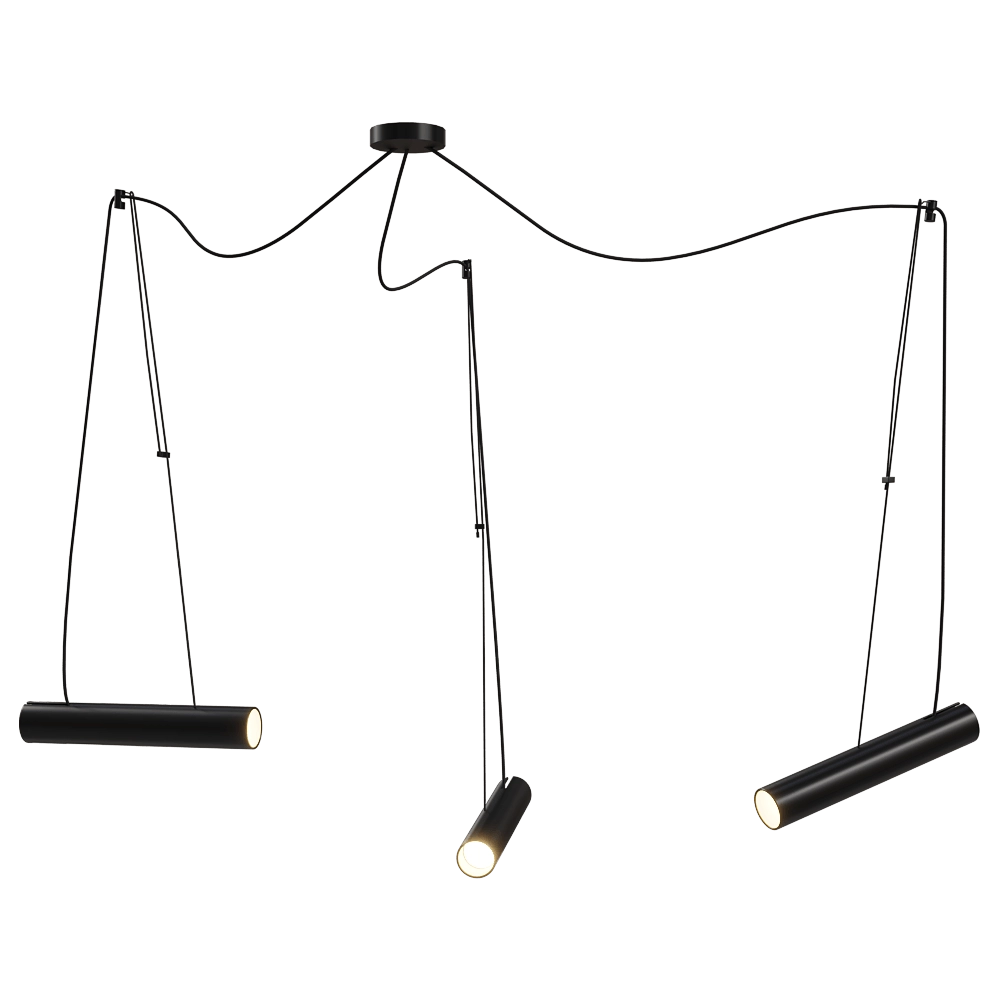 Ole lighting – Pendant lamp PEPO with 3 spotlights GU10 3D Model