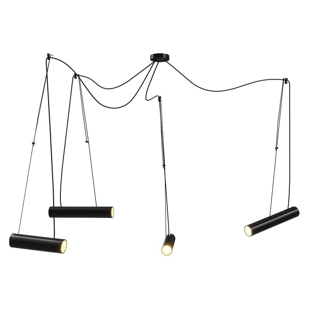 Ole lighting – Pendant lamp PEPO with 4 spotlights GU10 3D Model