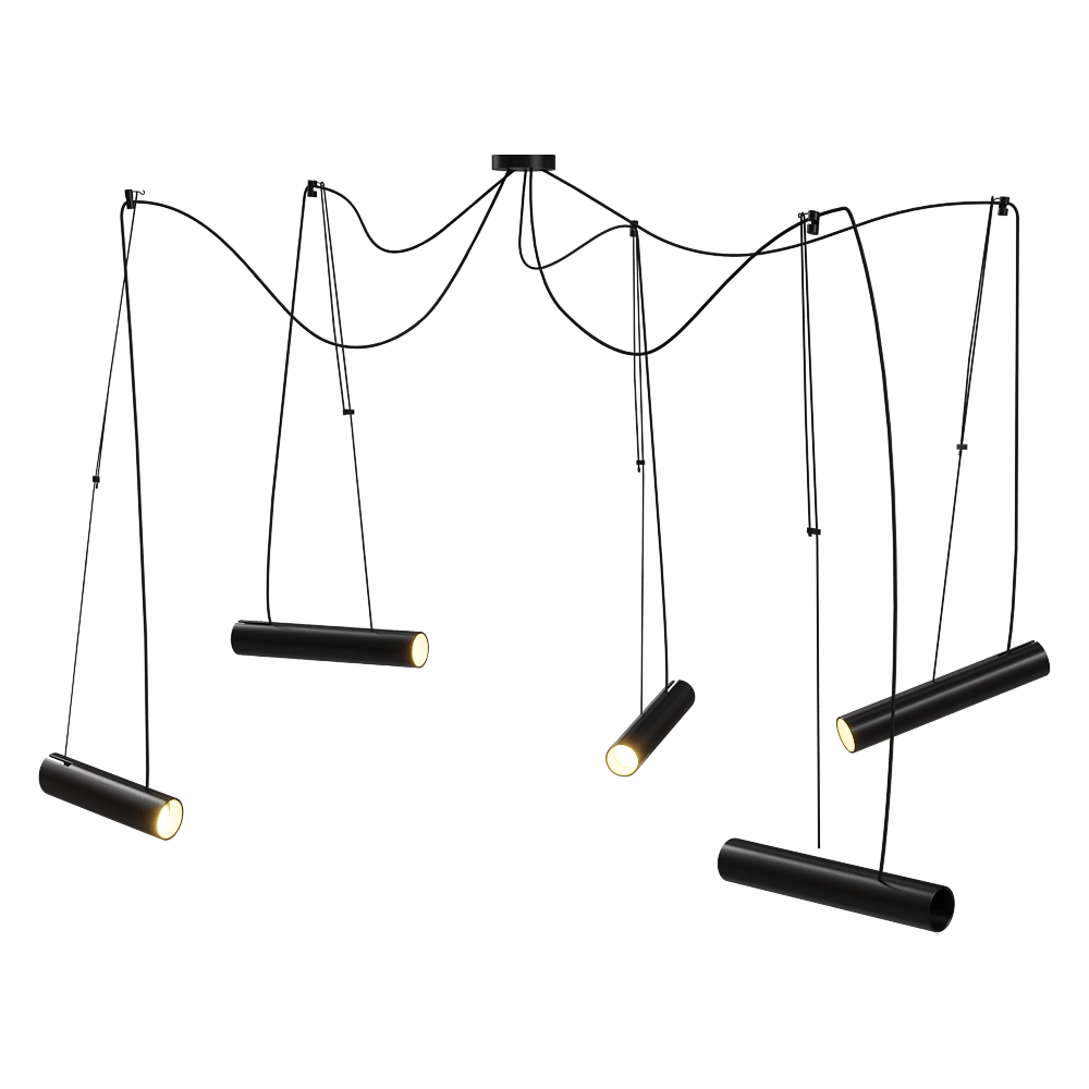 Ole lighting – Pendant lamp PEPO with 5 spotlights GU10 3D Model