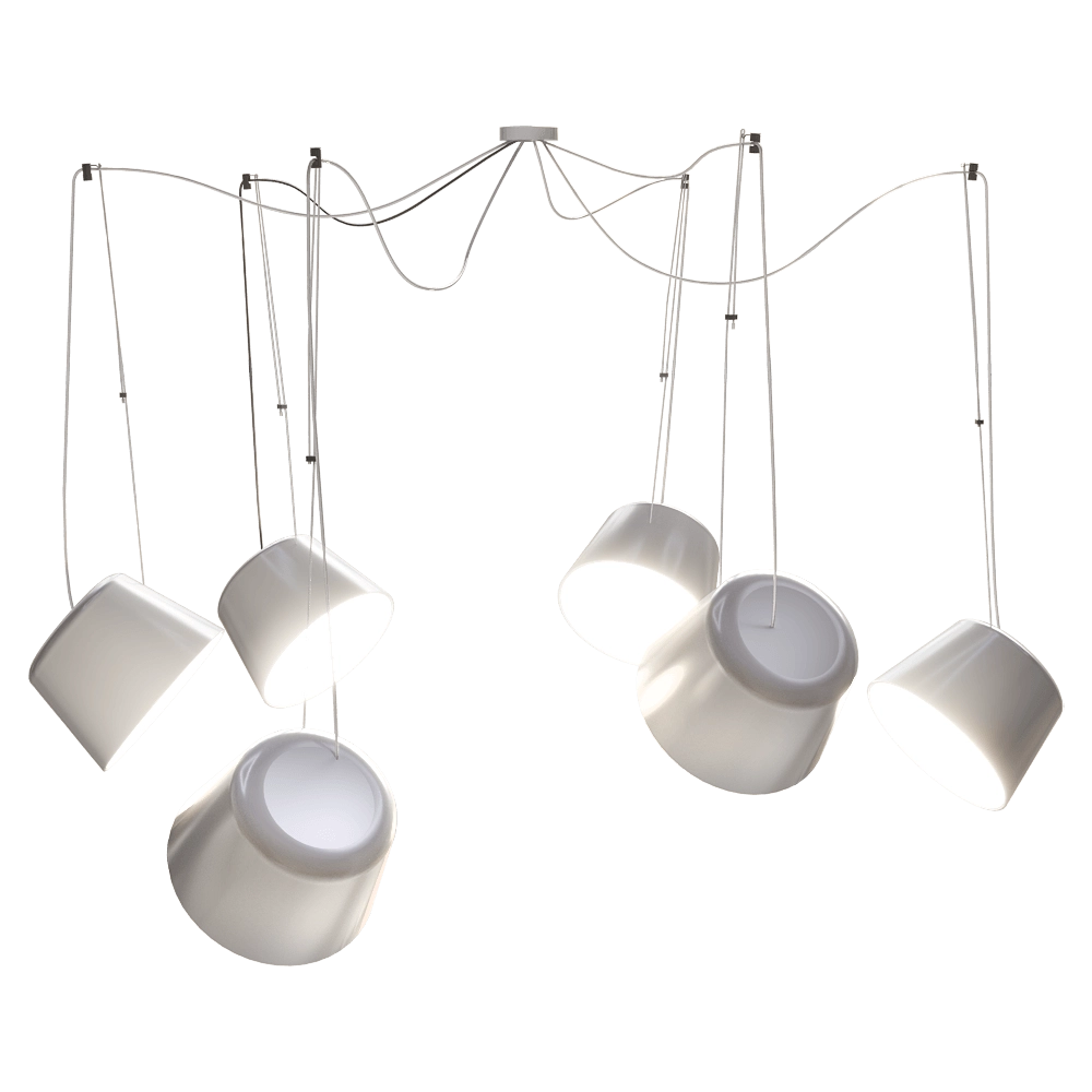 Ole lighting – Pendant lamp SENTO 6 lampshades 3D Model Ole lighting – Pendant lamp SENTO 6 lampshades 3D Model
