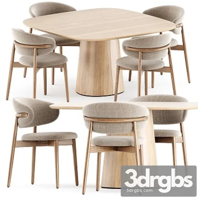 Oleandro Chair By Calligaris And POV 462 Table By Ton 3D Model Download