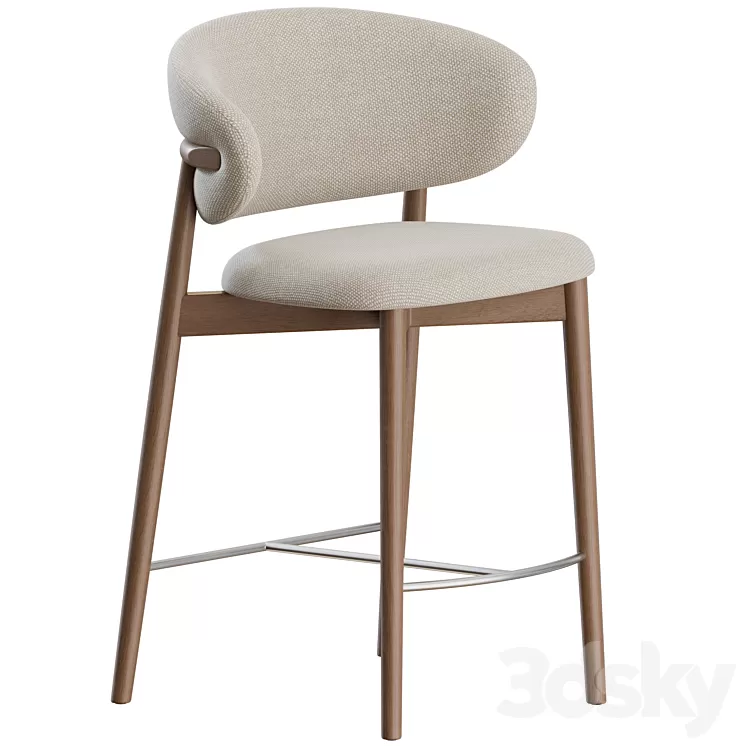 Oleandro Stool Wood by Calligaris 3D Model Oleandro Stool Wood by Calligaris 3D Model