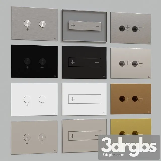 OLi Blink Trumpet Oceania Flush Plates 3D Model Download