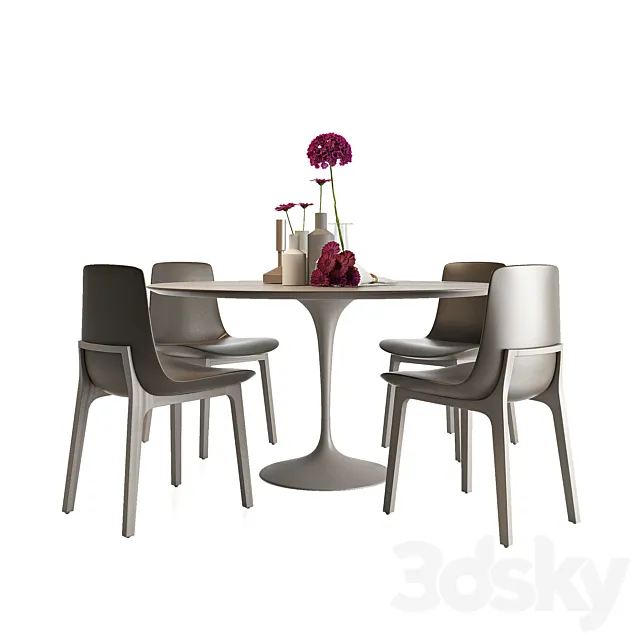 Oliform Designs Dining Table & Poliform Dining Chair 3DModel
