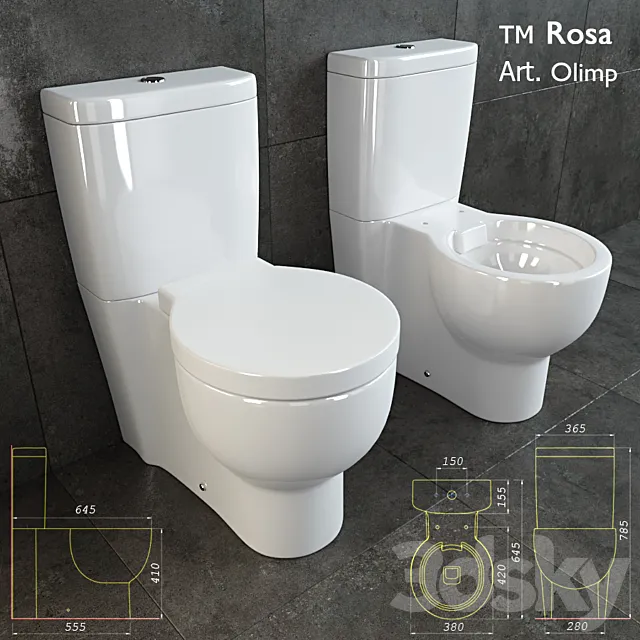 Olimp toilet 3D Model Olimp toilet 3D Model