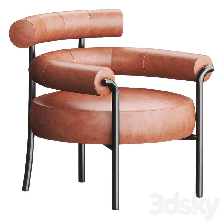OLIO Leather armchair By DesignByThem 3D Model Free Download